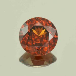 RedOrangeZircon round 12.4mm 9.04cts N zn6623
