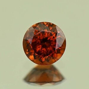 RedOrangeZircon round 6.5mm 1.50cts N zn7857