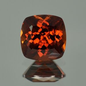 RedOrangeZircon sq cush 9.4mm 5.45cts zn2881 SOLD
