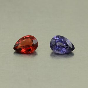 RedPurpleSpinel pear pair 7.9x5.6mm 7.8x5.5mm 2.12cts N sp953