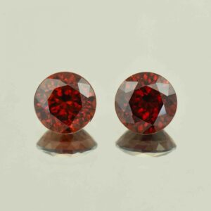 RedZircon round pair 10.0mm 11.62cts N zn6620 scaled 1