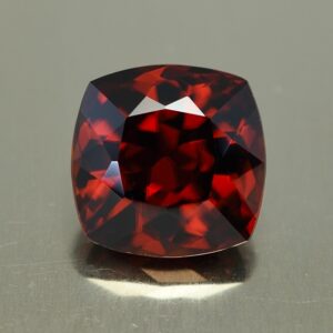 RedZircon sq cush 11.1mm 9.42cts N zn283 SOLD
