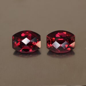 Rhodolite ch barrel pair 10.0x8.0mm 7.32cts rh209