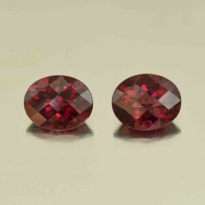Rhodolite ch oval pair 11.1x9.0mm 8.55cts N rh496 scaled 1 SOLD