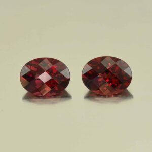 Rhodolite ch oval pair 9.1x7.0mm 4.51cts N rh493