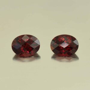 Rhodolite ch oval pair 9.1x7.0mm 4.71cts N rh494