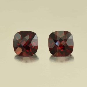 Rhodolite ch sq cush pair 8.0mm 5.01cts N rh501 SOLD