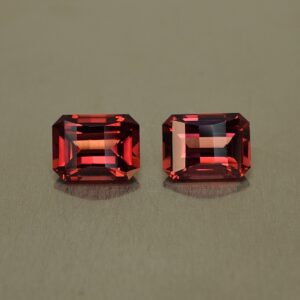 Rhodolite opp bar eme cut pair 8.0x6.0mm 4.02cts rh214