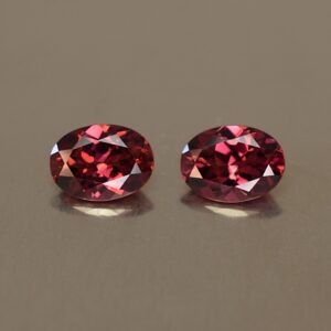 Rhodolite oval pair 7.6x5.5mm 2.34cts rh225