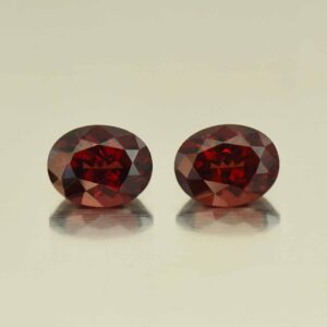 Rhodolite oval pair 9.6x7.5mm 5.99cts N rh304