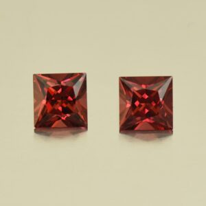 Rhodolite princess pair 5.1mm 1.66cts N rh519