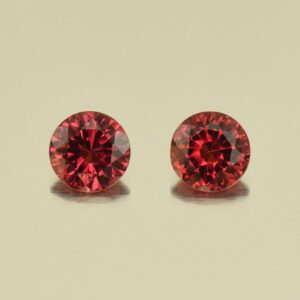 Rhodolite round pair 4.5mm 0.84cts N rh525