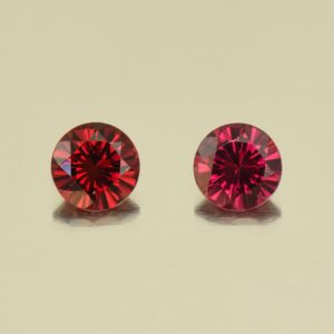Rhodolite round pair 4.5mm 0.87cts N rh528
