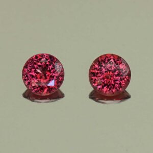 Rhodolite round pair 5.0mm 1.13cts N rh628