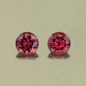 Rhodolite round pair 5.0mm 1.17cts N rh718