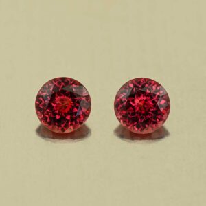 Rhodolite round pair 5.0mm 1.18cts N rh719