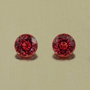 Rhodolite round pair 5.0mm 1.19cts N rh720