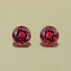 Rhodolite round pair 5.0mm 1.19cts N rh721