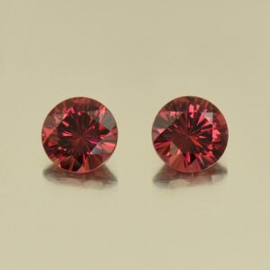 Rhodolite round pair 5.0mm 1.20cts N rh530