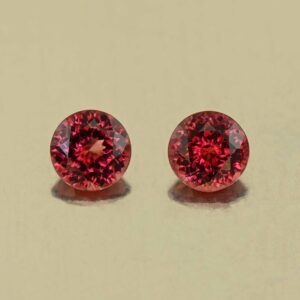 Rhodolite round pair 5.0mm 1.20cts N rh723