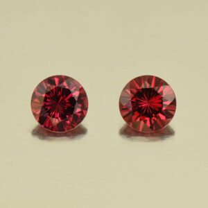 Rhodolite round pair 5.0mm 1.21cts N rh531