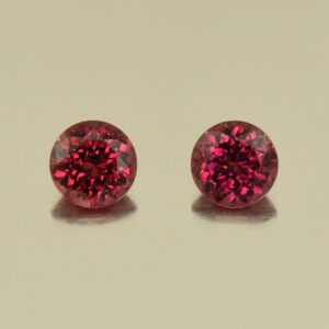 Rhodolite round pair 5.0mm 1.25cts N rh534 SOLD