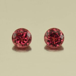 Rhodolite round pair 5.0mm 1.27cts N rh535