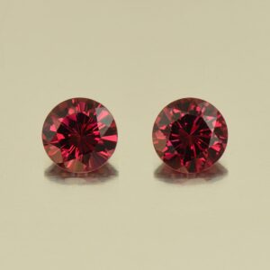 Rhodolite round pair 5.5mm 1.54cts N rh536