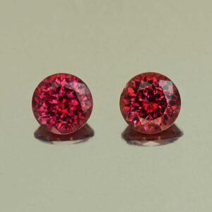Rhodolite round pair 5.5mm 1.63cts N rh655
