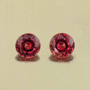 Rhodolite round pair 5.5mm 1.65cts N rh729