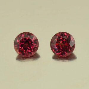 Rhodolite round pair 5.5mm 1.68cts N rh297