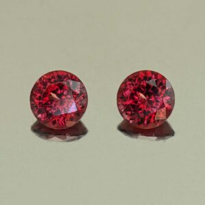 Rhodolite round pair 6.0mm 2.11cts N rh671 SOLD