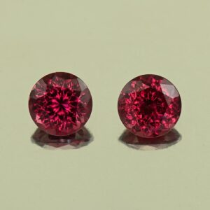 Rhodolite round pair 6.0mm 2.17cts N rh745 SOLD