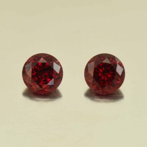 Rhodolite round pair 6.0mm 2.24cts N rh299