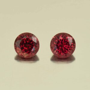 Rhodolite round pair 6.0mm 2.29cts N rh298