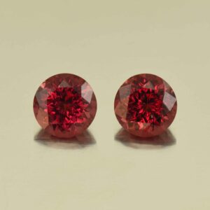 Rhodolite round pair 7.0mm 3.34cts N rh300 SOLD