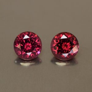 Rhodolite round pair 7.0mm 3.42cts rh219 SOLD