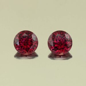Rhodolite round pair 7.5mm 4.08cts N rh701 SOLD