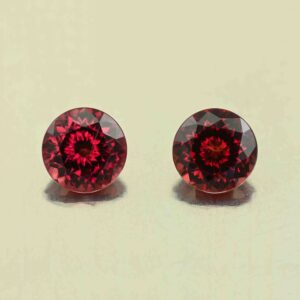 Rhodolite round pair 7.5mm 4.26cts N rh732 scaled 1