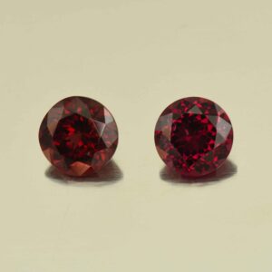 Rhodolite round pair 8.0mm 4.87cts N rh302 SOLD