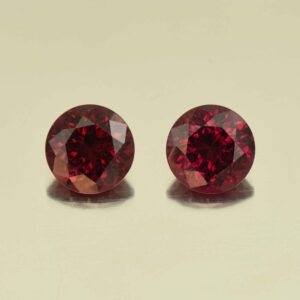 Rhodolite round pair 9.1mm 7.20cts N rh193 scaled 1