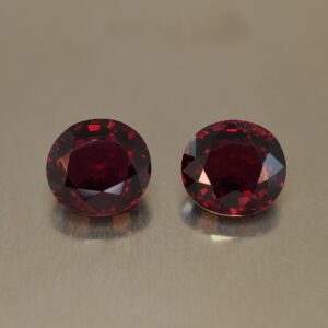 Rhodolite roval pair 12.2x11.4mm 18.76cts rh139