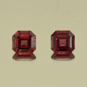 Rhodolite sq eme cut pair 5.5mm 2.03cts N rh597