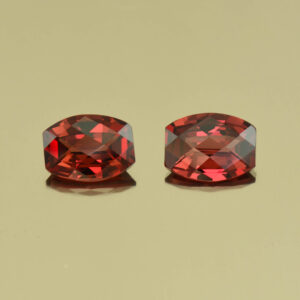 RoseMalayaGarnet ch bar pair 8.0x6.0mm 3.12cts N rm343