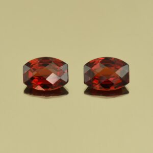 RoseMalayaGarnet ch bar pair 8.1x6.1mm 3.31cts N rm344