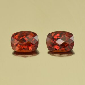 RoseMalayaGarnet ch cush pair 8.0x6.0mm 3.71cts N rm319