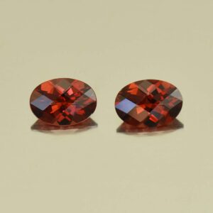 RoseMalayaGarnet ch oval pair 7.0x5.0mm 1.71cts N rm225