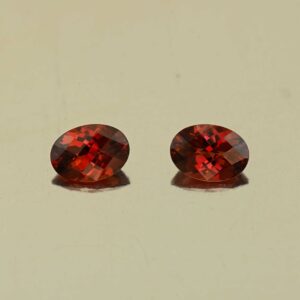 RoseMalayaGarnet ch oval pair 7.0x5.0mm 1.85cts N rm474