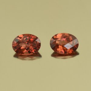 RoseMalayaGarnet ch oval pair 8.0x6.0mm 2.86cts N rm227