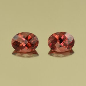 RoseMalayaGarnet ch oval pair 8.0x6.0mm 3.05cts N rm232